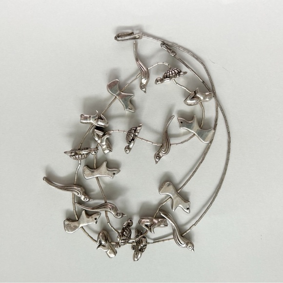 Amazing Vintage Sterling Silver Fetish Necklace - Picture 12 of 15